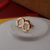 Rose Gold Loop with Rhinestone earrings