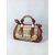 Coating canvas leather satchel handle bag