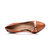 Coffee leather pump