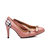 Pink leather pump