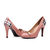 Pink leather pump