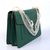 Dark Green Leather Serpenti Snake Closure Large Bag