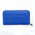 Light Blue Leather Zippy Wallet