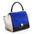 Small Trapeze Bag Suede Blue/Black/White