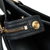 Black Python Leather Edge Bag