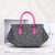 Gray cashmere with pink ostrich leather flap tote