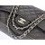 Black Lamb Skin Leather Quilting Chain Bag (Nickel)