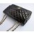 Black Patent Leather Quilting Chain Bag (Gold)