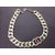 Large chain CC logo short necklace