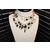 Black and white pearl pendant long necklace