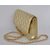 Golden lamb skin leather flap bag