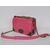 Pink cow hide leather flap bag