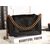 Imported original fur leather flap bag