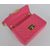 Fuchsia lamb skin leather flap bag