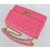 Pink lamb skin leather flap bag