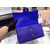 Blue real python leather flap bag