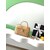 Vanity Case Braided Rattan & Gold-Tone Metal  Beige
