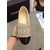 Calfskin leather rivet double C logo casual flats