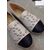 Calfskin leather rivet double C logo casual flats