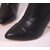 Leather pointed head pump short boots