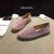 pink suede leather espadrilles loafers