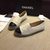 offwhite lambskin leather espadrilles loafers