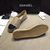 beige lambskin leather espadrilles loafers