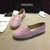 pink lambskin leather espadrilles loafers