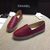 red lambskin leather espadrilles loafers