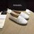 white lambskin leather espadrilles loafers