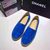 blue suede leather espadrilles loafers