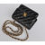 Black Lamb Skin Leather Double Turn Lock Chain Shoulder Bag