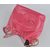 Fuchsia cow hide leather bucket bag