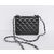 Black Lamb Skin Leather Turn Lock Chain Shoulder Bag