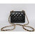 Black Patent Leather Turn Lock Chain Shoulder Bag