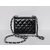 Black Patent Leather Turn Lock Chain Shoulder Bag