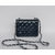 Blue Patent Leather Turn Lock Chain Shoulder Bag