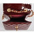 Claret Patent Leather Turn Lock Chain Shoulder Bag