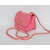 Fuchsia Patent Leather Turn Lock Chain Shoulder Bag