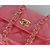 Fuchsia Patent Leather Turn Lock Chain Shoulder Bag