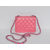 Fuchsia Patent Leather Turn Lock Chain Shoulder Bag