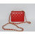 Red Patent Leather Turn Lock Chain Shoulder Bag