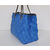 Blue Lamb Leather Quilting Tote Bag