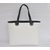 White caviar leather shopping tote bag