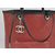 Red caviar leather shopping tote bag