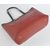 Red caviar leather shopping tote bag