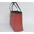 Red caviar leather shopping tote bag