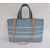 Denim large shopping tote bag