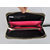 Leather metal chain edge zipper long wallet