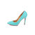 Blue Patent Leather Rivets Pump